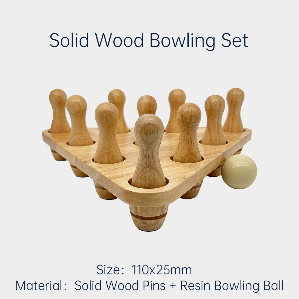 Solid Wood Bowling Set, Plastic Bowling Set,Shuffleboard Table Accessories