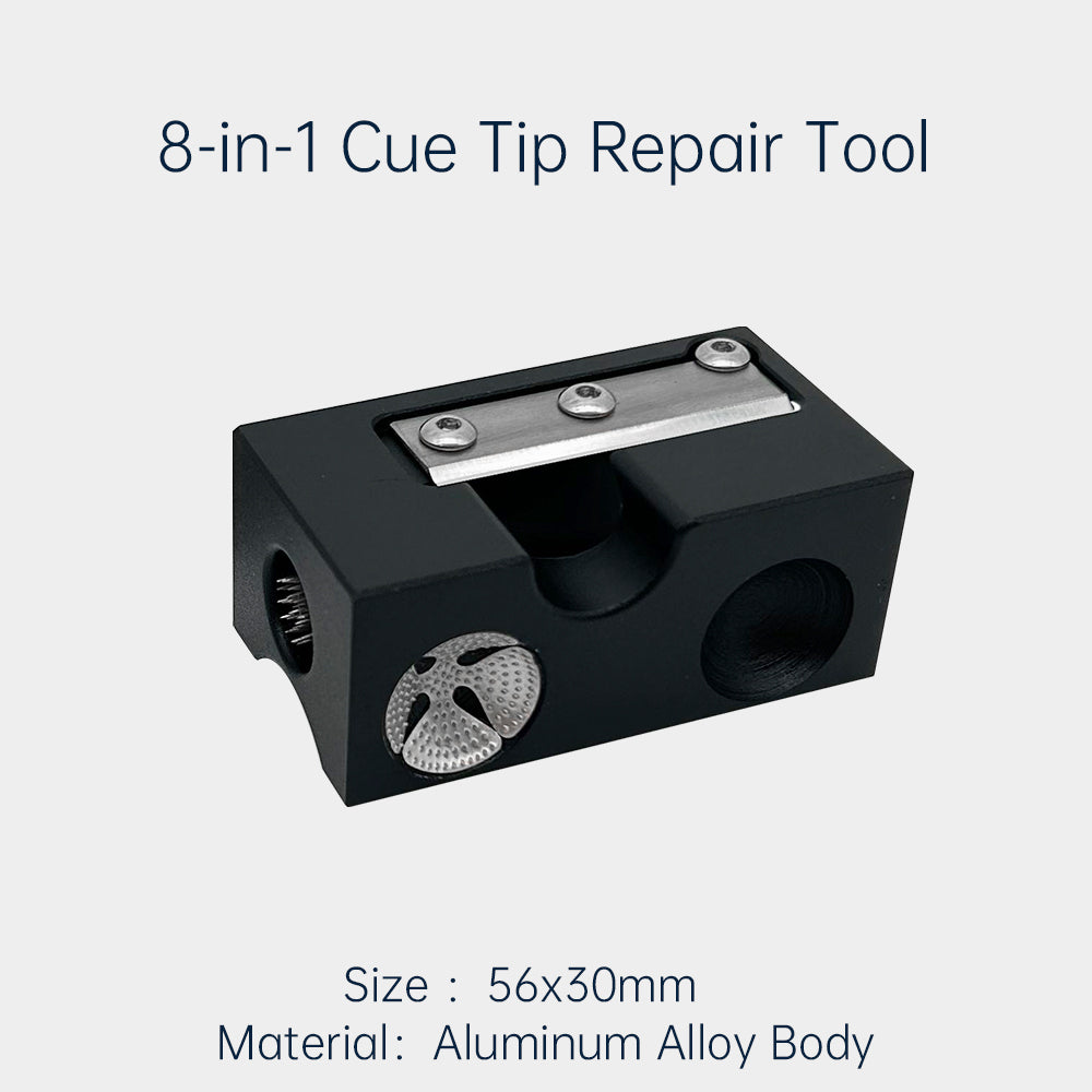 8-in-1 Cue Tip Repair Tool,Leather Head Repair Tool,Billiard Cue Accessories