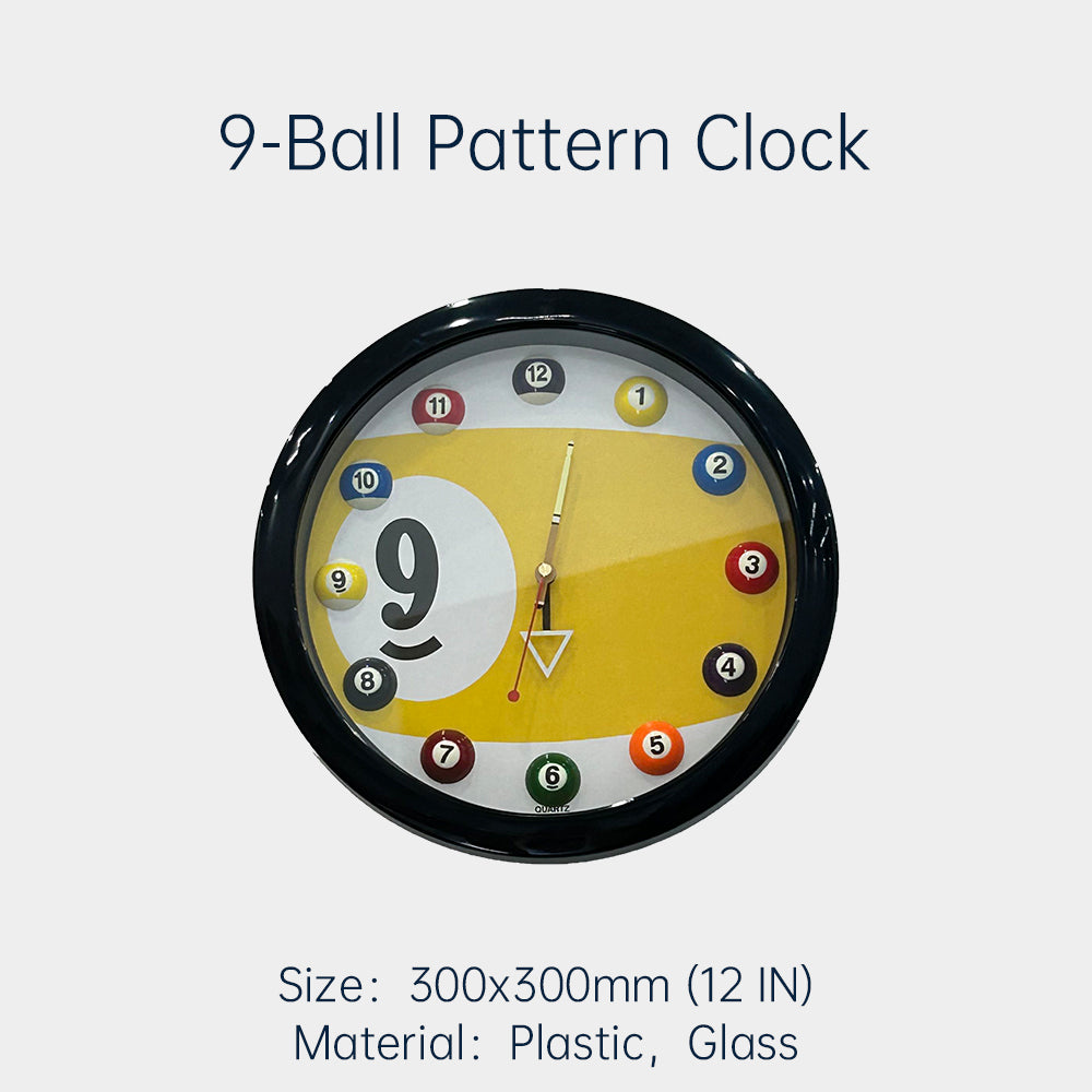 9-Ball Pattern Clock,Ball Table Pattern Clock,Billiard Table Accessories