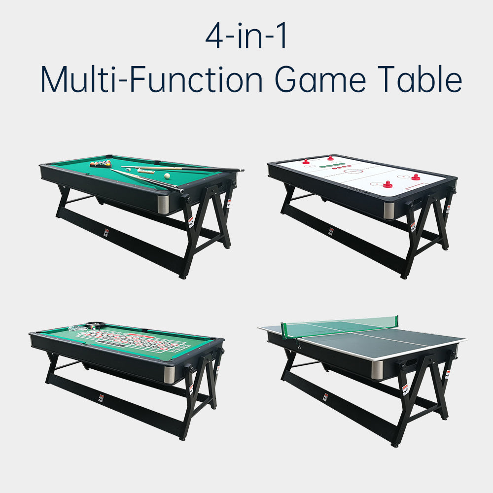 4-in-1 Multi-Game Table,Billiard,Air Hockey,Table Tennis,Poker,Factory Direct Sales