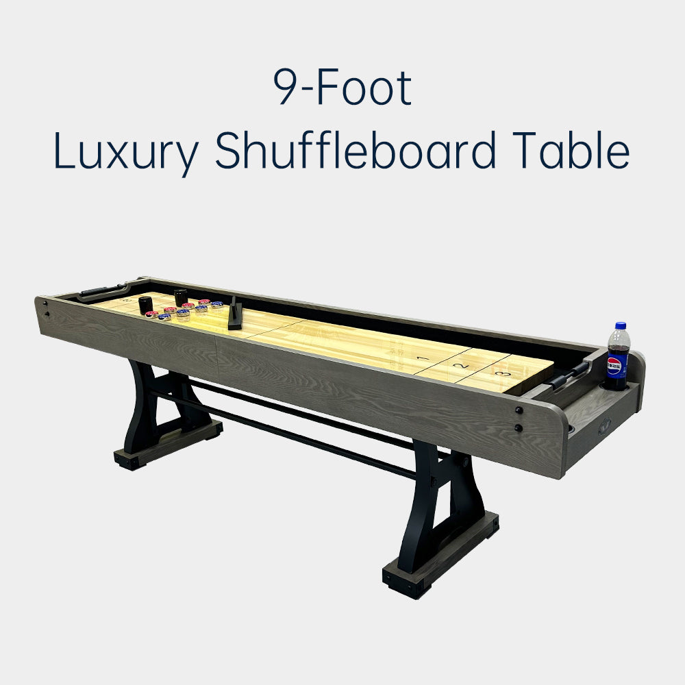 9-Foot Luxury Shuffleboard Table,Board Games, Family Entertainment, Manufacturer Direct Sales