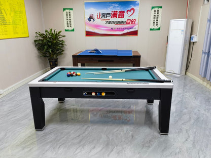 6-in-1 Multi-Game Table,Billiards,Air Hockey,Table Tennis,Dining Table/ Conference Table,Poker Roulette Table，Factory Direct Sales