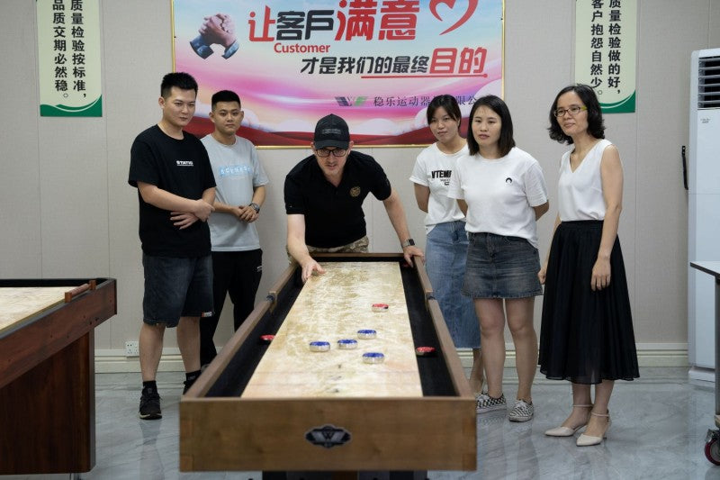 12-Foot Luxury Shuffleboard Table – Factory Direct Manufacturer for Home & Family Entertainmentb