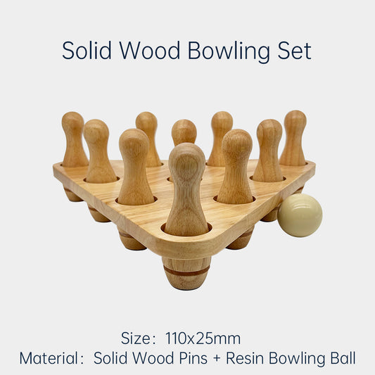 Solid Wood Bowling Set, Plastic Bowling Set,Shuffleboard Table Accessories
