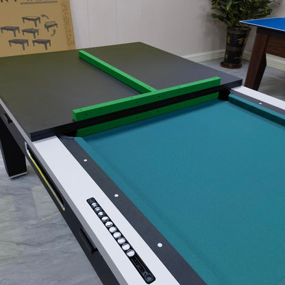 6-in-1 Multi-Game Table,Billiards,Air Hockey,Table Tennis,Dining Table/ Conference Table,Poker Roulette Table，Factory Direct Sales