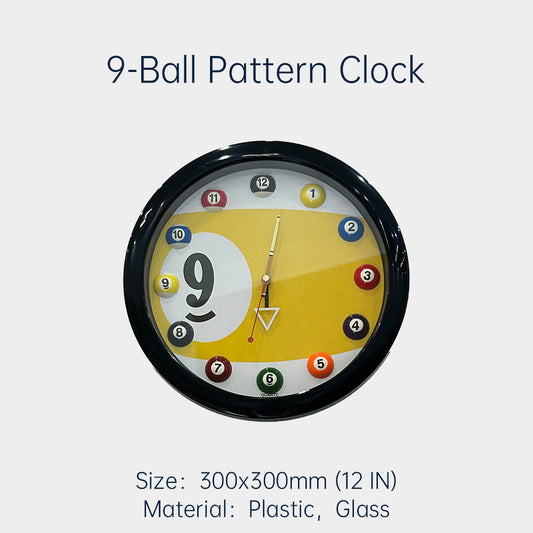 9-Ball Pattern Clock,Ball Table Pattern Clock,Billiard Table Accessories