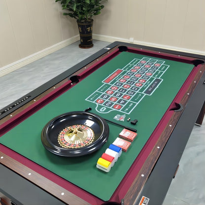 6-in-1 Multi-Game Table,Billiards,Air Hockey,Table Tennis,Dining Table/ Conference Table,Poker Roulette Table，Factory Direct Sales