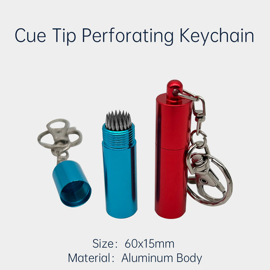 Cue Tip Perforating Keychain,Leather Head Repair Tool,Billiard Cue Accessories