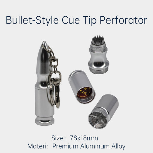 Bullet-Style Cue Tip Perforator,Leather Head Repair Tool,Billiard Cue Accessories