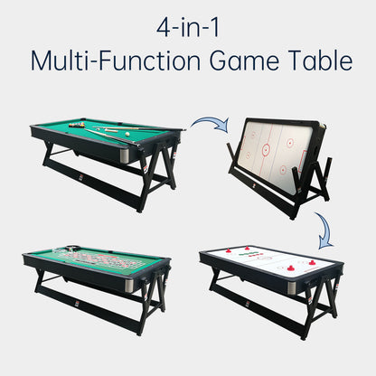 4-in-1 Multi-Game Table,Billiard,Air Hockey,Table Tennis,Poker,Factory Direct Sales