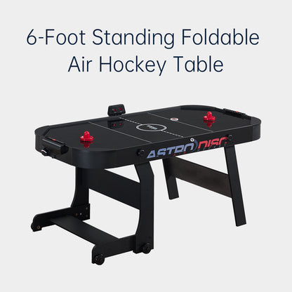 6-Foot Standing Foldable  Air Hockey Table,Board Games, Family Entertainment, Manufacturer Direct Sales