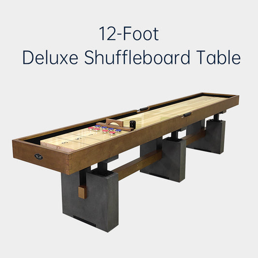 12-Foot Luxury Shuffleboard Table,Board Games, Family Entertainment, Manufacturer Direct Sales