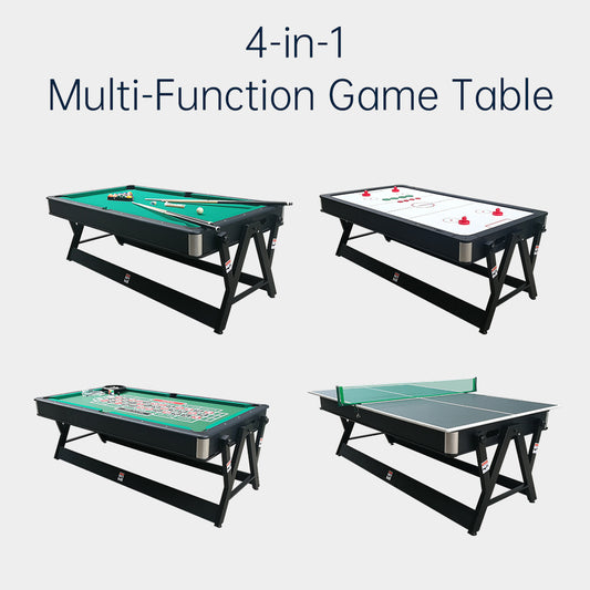 4-in-1 Multi-Game Table,Billiard,Air Hockey,Table Tennis,Poker,Factory Direct Sales